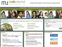 Tablet Screenshot of muimmigration.com